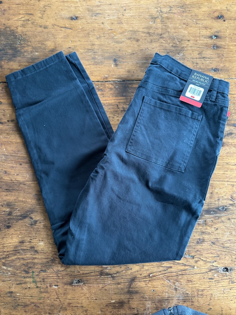 Banana Republic High Rise Twill Black Pants